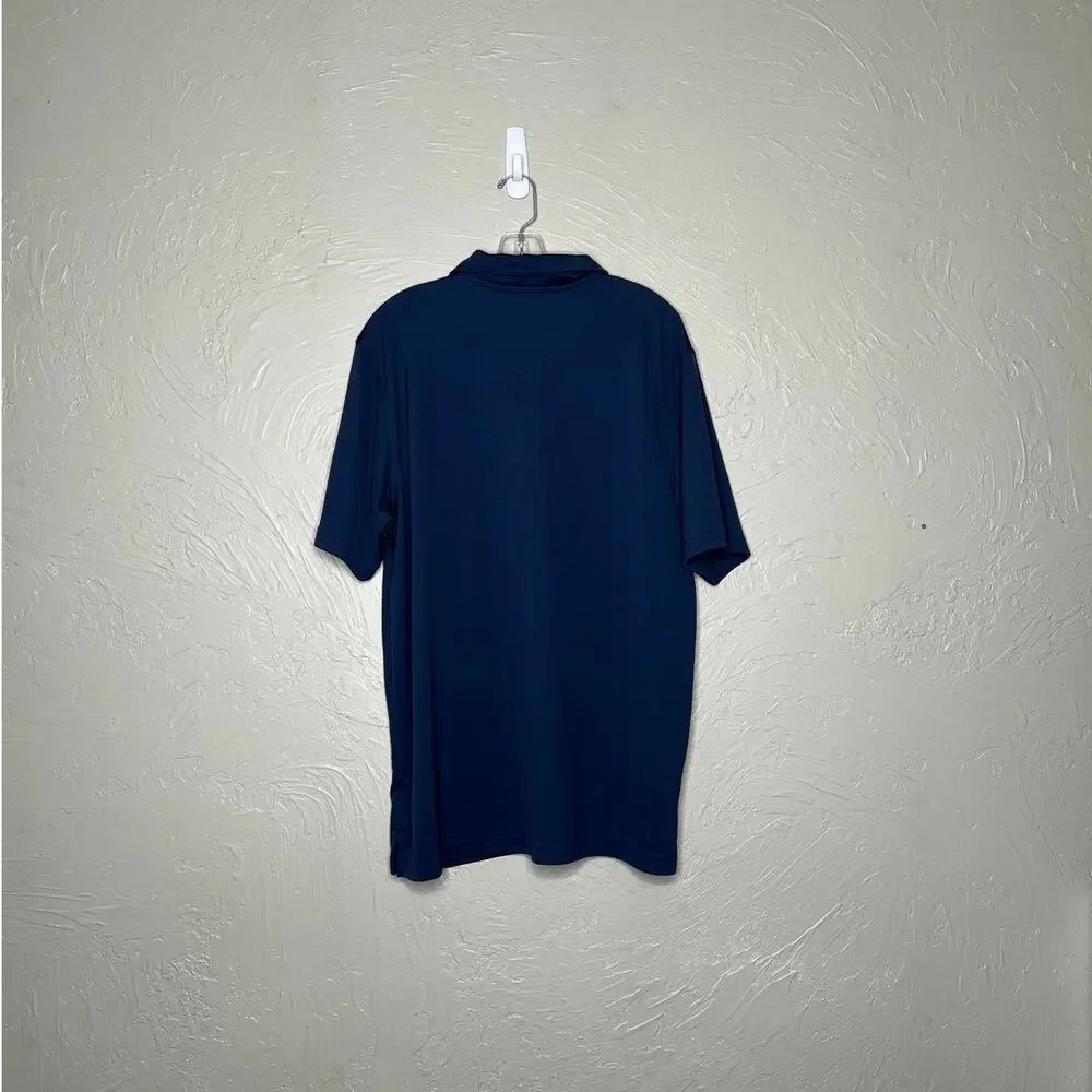 Pebble Beach Dry-Luxe Men's XL Blue Striped Golf Polo